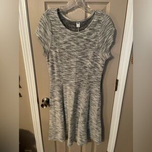 Old Navy heather gray short sleeve sweater dress.